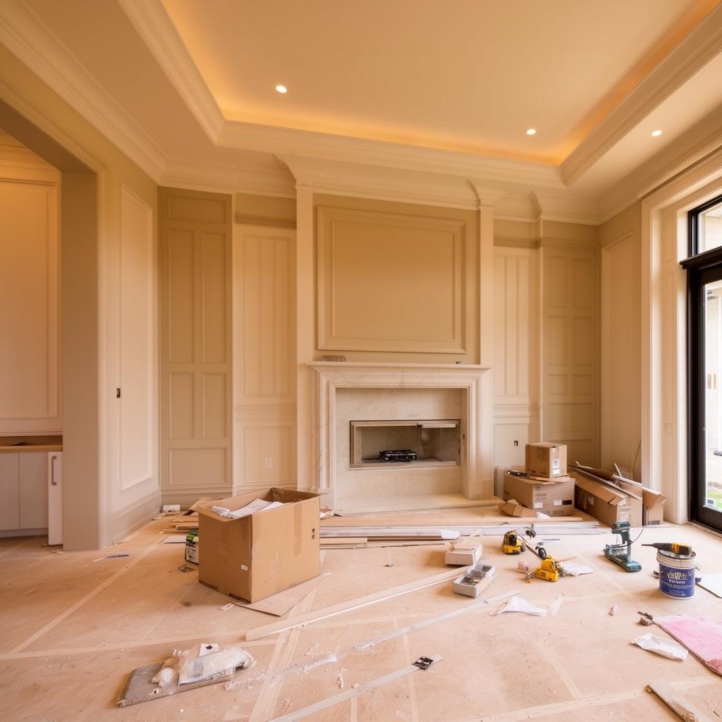 Luxury residential construction interior